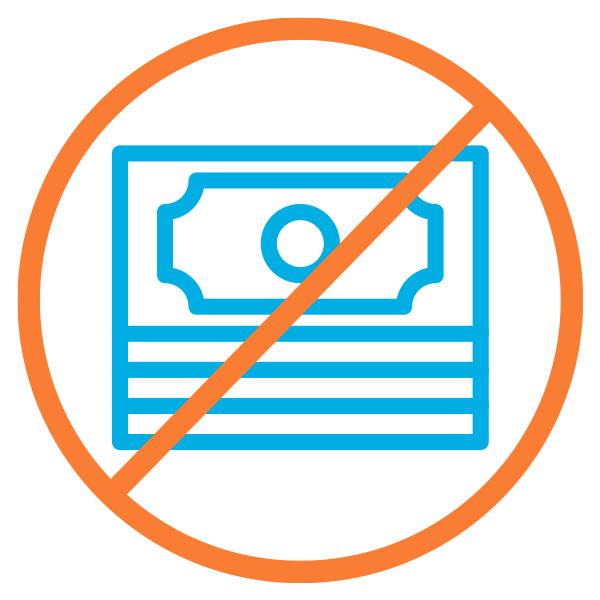 No need to pay for hardware or software. You just pay for service.